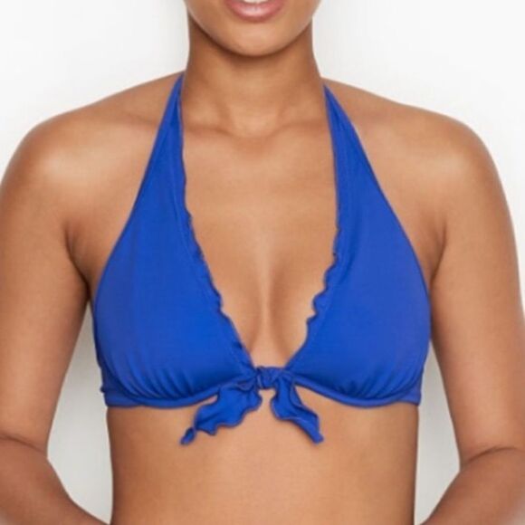 Victorias Secret Swim Capri Ruffle Bikini top Removable Push Up & Bottom Set - Picture 4 of 5
